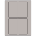 3" x 5" Gray Rectangular Sheet Labels