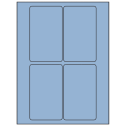 3" x 5" Pastel Blue Rectangular Sheet Labels