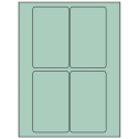 3" x 5" Pastel Green Rectangular Sheet Labels