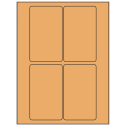 3" x 5" Pastel Orange Rectangular Sheet Labels