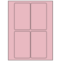 3" x 5" Pastel Pink Rectangular Sheet Labels