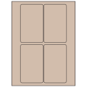 3" x 5" Pastel Tan Rectangular Sheet Labels