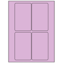 3" x 5" Pastel Purple Rectangular Sheet Labels