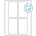 3" x 5" White Rectangular Sheet Labels - Removable Adhesive