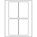3" x 5" White Polyester Rectangular Sheet Labels