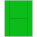 5.5" x 5.5" Fluorescent Green Square Sheet Labels