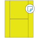 5.5" x 5.5" Fluorescent Yellow Square Sheet Labels - Removable Adhesive