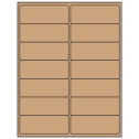 4" x 1.5" Brown Kraft Rectangular Sheet Labels