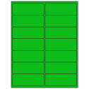 4" x 1.5" Fluorescent Green Rectangular Sheet Labels