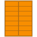 4" x 1.5" Fluorescent Orange Rectangular Sheet Labels