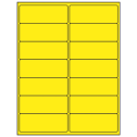 4" x 1.5" Fluorescent Yellow Rectangular Sheet Labels