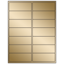 4" x 1.5" Gold Foil Rectangular Sheet Labels