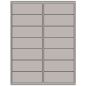4" x 1.5" Gray Rectangular Sheet Labels
