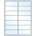 4" x 1.5" White Mid Gloss Rectangular Sheet Labels