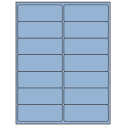 4" x 1.5" Pastel Blue Rectangular Sheet Labels