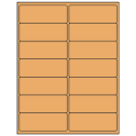 4" x 1.5" Pastel Orange Rectangular Sheet Labels