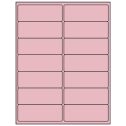 4" x 1.5" Pastel Pink Rectangular Sheet Labels