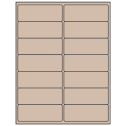 4" x 1.5" Pastel Tan Rectangular Sheet Labels