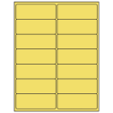 4" x 1.5" Pastel Yellow Rectangular Sheet Labels