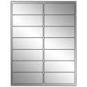 4" x 1.5" Silver Foil Rectangular Sheet Labels
