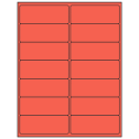 4" x 1.5" Red Rectangular Sheet Labels