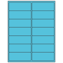 4" x 1.5" Turquoise Rectangular Sheet Labels