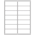 4" x 1.5" White Vinyl Drum Rectangular Sheet Labels