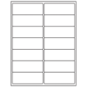 4" x 1.5" White Rectangular Sheet Labels