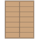 4" x 1.5" Brown Kraft Rectangular Sheet Labels