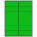 4" x 1.5" Fluorescent Green Rectangular Sheet Labels