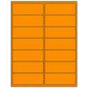 4" x 1.5" Fluorescent Orange Rectangular Sheet Labels