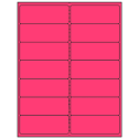4" x 1.5" Fluorescent Pink Rectangular Sheet Labels