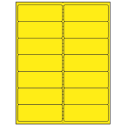 4" x 1.5" Fluorescent Yellow Rectangular Sheet Labels