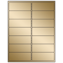 4" x 1.5" Gold Foil Rectangular Sheet Labels