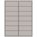 4" x 1.5" Gray Rectangular Sheet Labels