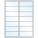 4" x 1.5" White Mid Gloss Rectangular Sheet Labels