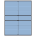 4" x 1.5" Pastel Blue Rectangular Sheet Labels