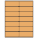 4" x 1.5" Pastel Orange Rectangular Sheet Labels