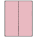 4" x 1.5" Pastel Pink Rectangular Sheet Labels
