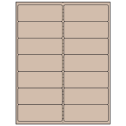 4" x 1.5" Pastel Tan Rectangular Sheet Labels