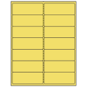 4" x 1.5" Pastel Yellow Rectangular Sheet Labels