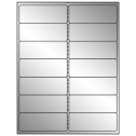 4" x 1.5" Silver Foil Rectangular Sheet Labels