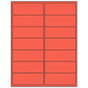 4" x 1.5" Red Rectangular Sheet Labels