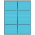 4" x 1.5" Turquoise Rectangular Sheet Labels