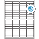 1.9375" x 0.625" White Rectangular Sheet Labels - Freezer Grade Adhesive