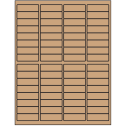 1.9375" x 0.625" Brown Kraft Rectangular Sheet Labels