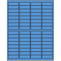 1.9375" x 0.625" Fluorescent Blue Rectangular Sheet Labels