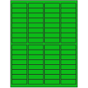 1.9375" x 0.625" Fluorescent Green Rectangular Sheet Labels
