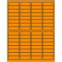 1.9375" x 0.625" Fluorescent Orange Rectangular Sheet Labels