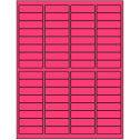1.9375" x 0.625" Fluorescent Pink Rectangular Sheet Labels